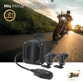 Видеорегистратор для мотоцикла Mio MiVue M820WD, Dual Full HD, HDR, Wi-Fi, GPS, Parking Mode, Speedcam alert, Timelapse