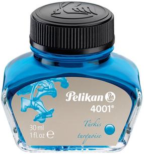 Tinte Pelikan 4001, tirkīza krās.