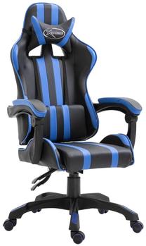 Spēļu krēsls VLX Gaming Chair, 61.5 x 68 x 115 - 122 cm, zila krās./melna krās.