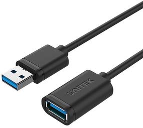 Kabelis Unitek USB 3.0 Extension Y-C459GBK USB 3.0 A male, USB 3.0 A female, 2 m, melna krās.