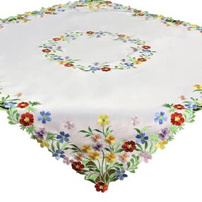 Galdauts kvadrātveida OH-209-A, balta krās./sarkana krās./dzeltena krās., 85 x 85 cm