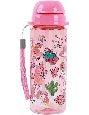 Ūdens pudele I-Total Unicorn, rozā krās., tritāns, 0.4 l