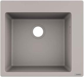 Virtuvinė plautuvė Hansgrohe Built-In Sink S510-F450, silikatas, 56 cm x 51 cm x 19 cm, pilka sp.