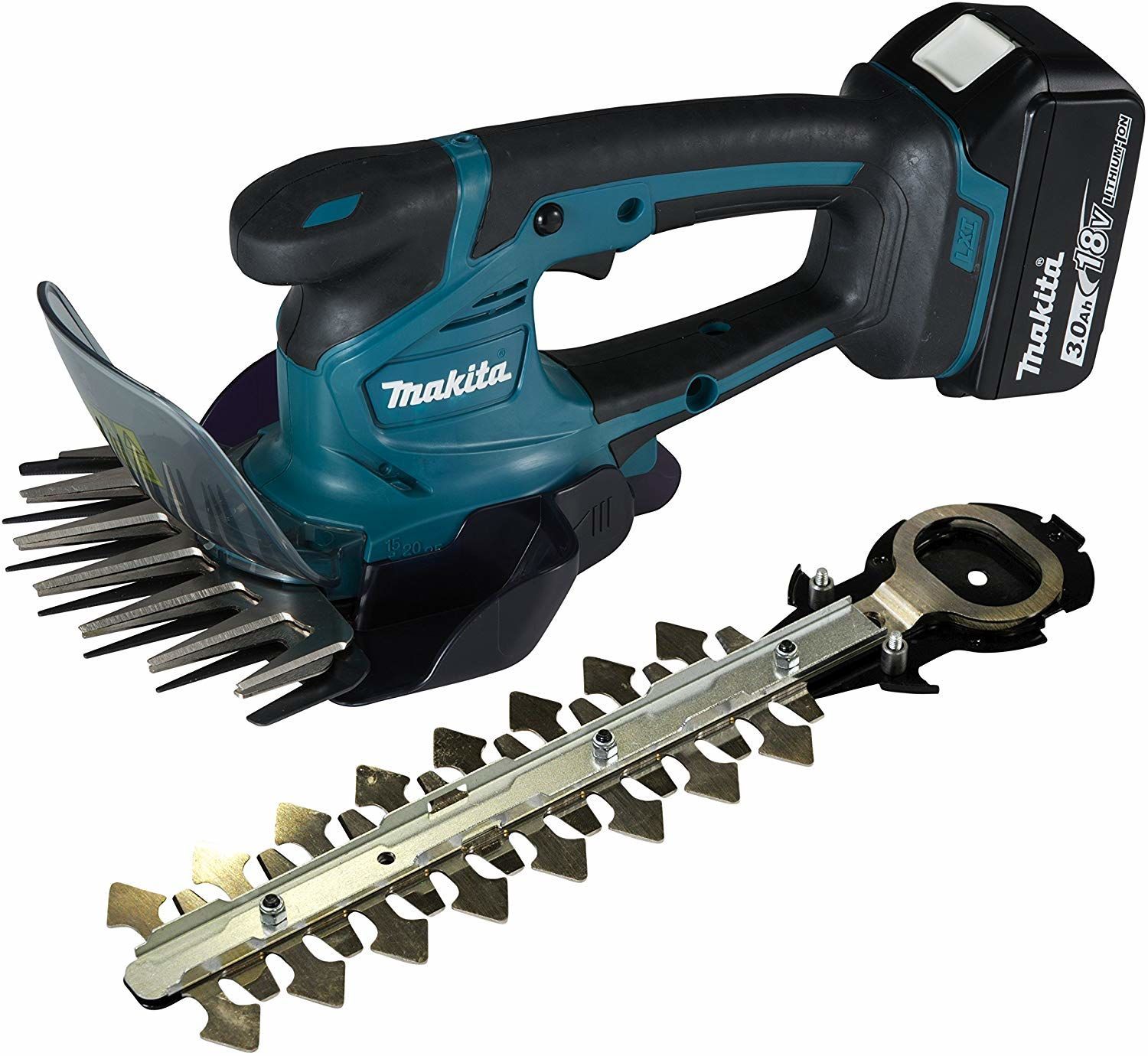 Akumuliatorinės gyvatvorių žirklės Makita UM600DSMEX, be