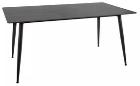 Valgomojo stalas Rion, juoda sp., 160 cm x 90 cm x 76 cm