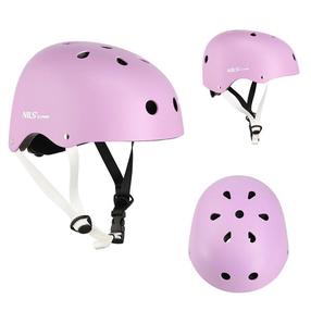 Шлем для катания на роликах Nils Extreme MTW001, S (52-56 см), фиолетовый цв.