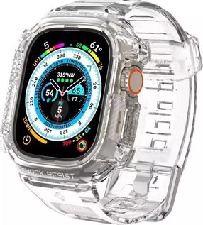 Siksniņa Spigen, Rugged Armor "Pro" for Apple Watch Ultra (49mm), caurspīdīga krās.