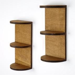 Sieninė lentyna Kalune Design RAF259, riešuto sp., 9 cm x 15 cm x 30 cm