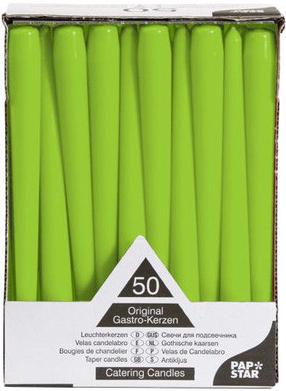 Žvakių rinkinys, kūginė Pap Star Kivi, 50 vnt.