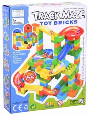 Konstruktors ar lodīšu trasi Track Maze ZA3228, daudzkrāsaina