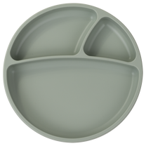 Lėkštutė MiniKoioi Divided Plate 101050007, 6+ mėn., 19 cm, silikonas, žalia sp.