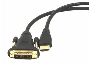 Vads Gembird CC-HDMI-DVI-6 HDMI male, DVI-D male, 1.8 m, melna krās.