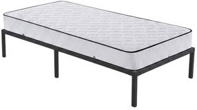 Lova viengulė Akord Furniture Factory, 90 x 190 cm, juoda sp., su čiužiniu, su grotelėmis