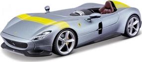 Rotaļlieta automašīna Bburago Ferrari Monza SP1 425577, sudraba krās./dzeltena krās.