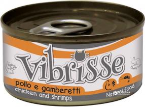 Šlapias kačių maistas Croci Vibrisse Natural Chicken and Shrimps, vištiena/jūros gėrybės, 0.07 kg
