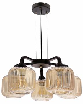 Светильник потолочный Candellux Lighting Campana 35-48233, E27, 5 x 60 Вт, янтарный цв. / черный цв.