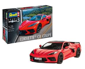 Konstruktor, auto Revell Corvette C8 Coupe, 144 tk, punane v.