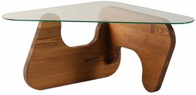 Kavos staliukas Kalune Design Freya, skaidri sp./kaštonų ruda sp., 66 cm x 86 cm x 36 cm