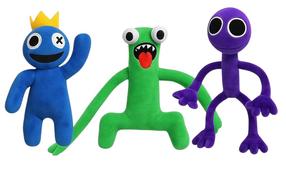 Pehme mänguasi Roblox Rainbow friends 3 draugai, sinine v./roheline v./violetne v., 25 cm