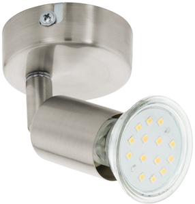Lampa griesti un sienas Eglo Buzz Spot 92595, GU10, 3000 °K, 1 x 2.8 W, satīna niķelis krās. / satīna niķelis krās.