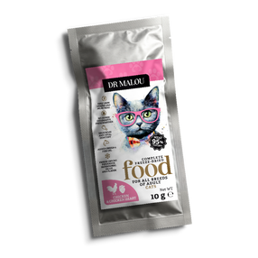 Sausas kačių maistas Dr Malou Cat Karma Adult, vištiena/vištos širdelė, 0.01 kg