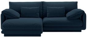 Kampinė sofa Micadoni Torino Structured, tamsiai mėlyna sp., kairinė, 220 x 170 cm x 83 cm