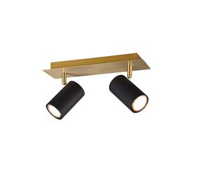 Lampa pārvietojams Trio 802400280, GU10, 2 x 35 W, melna krās. / zelta krās.