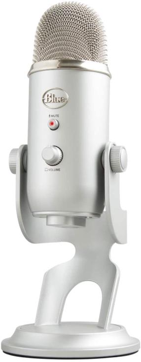 Stalinis mikrofonas Blue Yeti, sidabro sp.