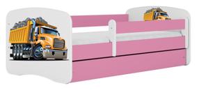 Детская кровать Kocot Kids Babydreams Truck, розовый цв., 80 x 180 cm, c ящиком для постельного белья, без матраса