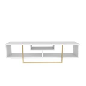 TV galds Kalune Design Asal 150, zelta krās./balta krās., 35.2 cm x 150 cm x 40 cm