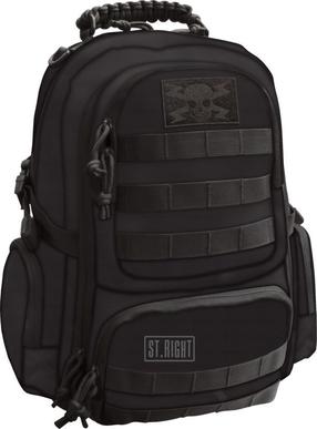 Seljakott St.Majewski Stright Military, must v., 46 cm x 34 cm x 21 cm