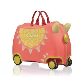 Vaikiškas lagaminas Trunki Glide Ride Dyla, geltona sp./oranžinė sp., 17.6 l, 46 x 21 x 31 cm