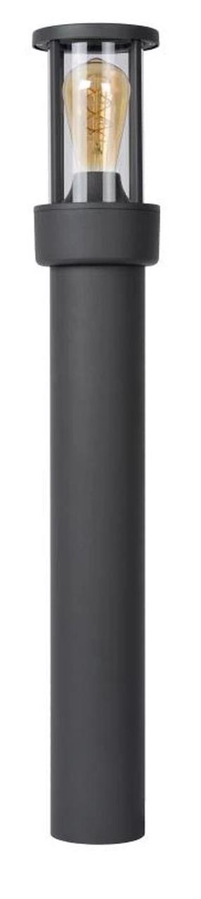 Pastatomas lauko šviestuvas Lucide Lori, 15W, E27, IP44, antracito sp., 12 cm x 80 cm