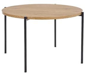 Stalas Morgan, ąžuolo/juoda, 120 cm x 120 cm x 76 cm