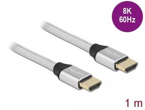Kabelis Delock 85366 HDMI, HDMI, 1 m, sudraba krās.