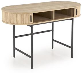 Rašomasis stalas B51, 55 cm x 120 cm, 75 cm, juoda sp./smėlio sp.
