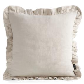 Dekoratīvs spilvena pārvalks Muslin JA216-02, bēša krās., 45 cm x 45 cm