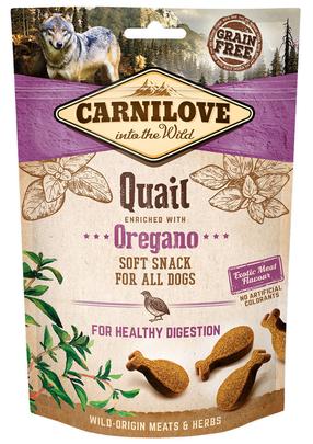 Skanėstas šunims Carnilove Quail with Oregano, putpelių mėsa, 0.2 kg