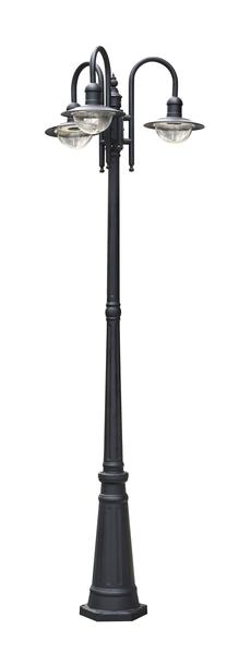 Pastatomas lauko šviestuvas Domoletti Korna, 15W, E27, IP44, juoda sp., 60.8 cm x 212 cm