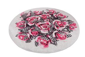 Vonios grindų kilimėlis Foutastic Magic Roses 359CHL4163, įvairių spalvų, 140 cm x 140 cm, Ø 140 cm