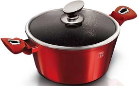 Puodas Berlinger Haus Metallic Line Burgundy Edition BH-6192, Ø30 cm, 8 l, raudona sp.
