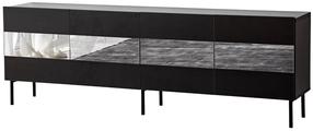 TV-laud Kalune Design Leon, must v./hall v., 180 cm x 35 cm x 59 cm