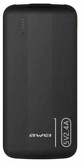 Lādētājs-akumulators (Power bank) Awei P20K, 10000 mAh, melna krās.