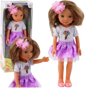 Lėlė Lean Toys Pretty Girl, 32 cm, balta sp.