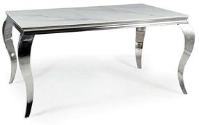 Konsolinis staliukas Prince, balta sp./chromo sp., 180 cm x 90 cm x 75 cm