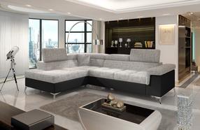 Kampinė sofa Eridano Berlin 01, Soft 11, pilka sp., kairinė, 202 x 275 cm x 90 cm