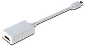 Adapteris Digitus Displayport-mini to HDMI Mini Display port male, HDMI female, 0.15 m, balta sp.