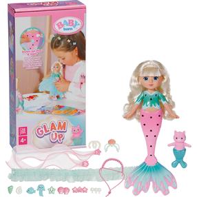 Lelle ar aksesuāriem Zapf Creation Baby born Glam Up Sparkle, 28 cm, rozā krās.