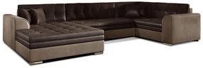 Kampinė sofa Damario Monolith 29, Monolith 09, ruda sp./tamsiai ruda sp., kairinė, 189 x 338 cm x 78 cm