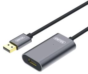 Адаптер Unitek USB-A - USB-A Y-3004 USB 3.0 A male, USB 3.0 A female, 5 м, серый цв.